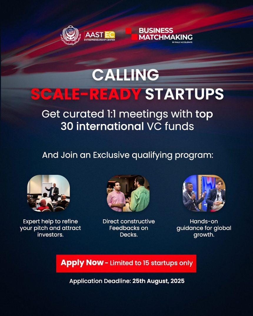 Egypt’s AAST Entrepreneurship Center Opens Applications for Rally Accelerate Matchmaking Event