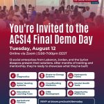 ACSI4 to Showcase 13 Startups from Lebanon, Jordan, and Palestine at Final Demo Day