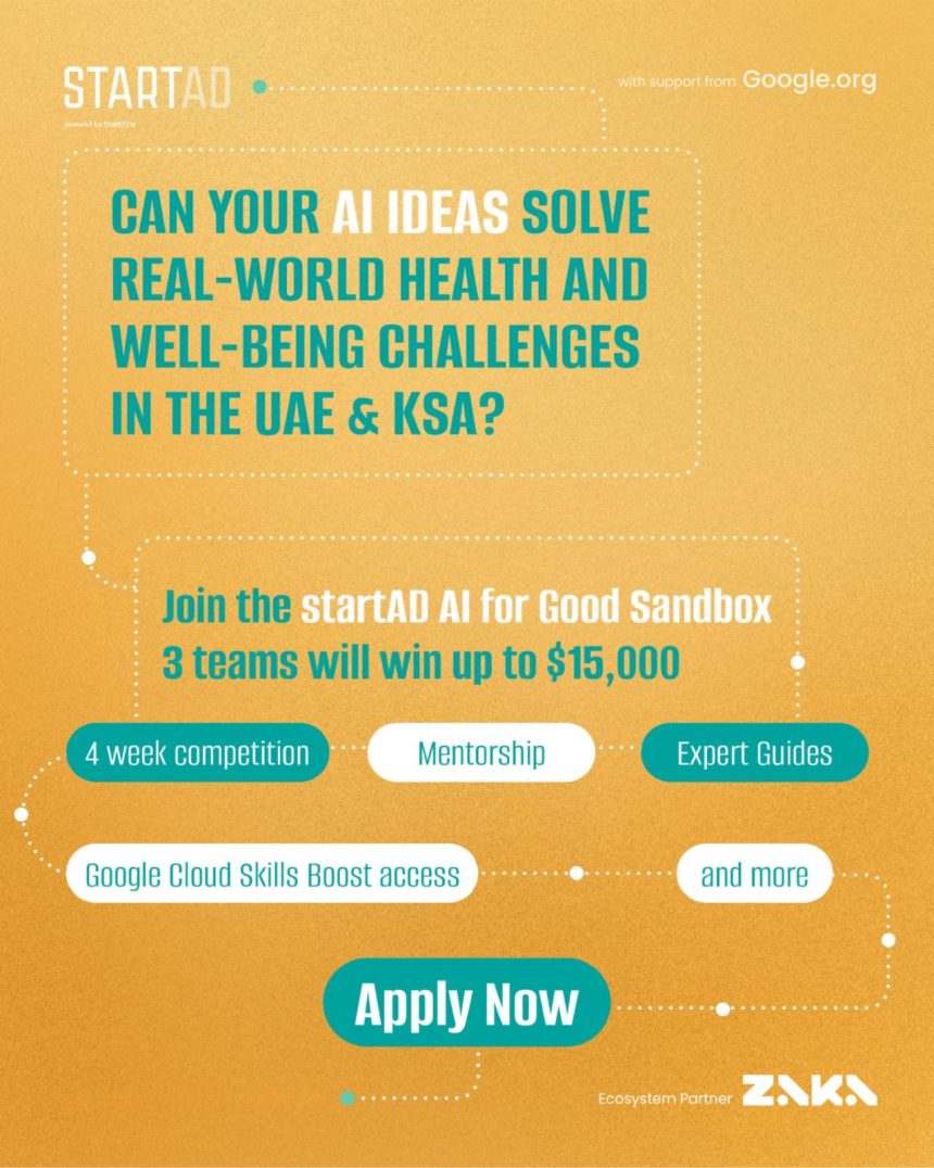 Abu Dhabi’s startAD Launches AI for Good Sandbox with Google.org Support