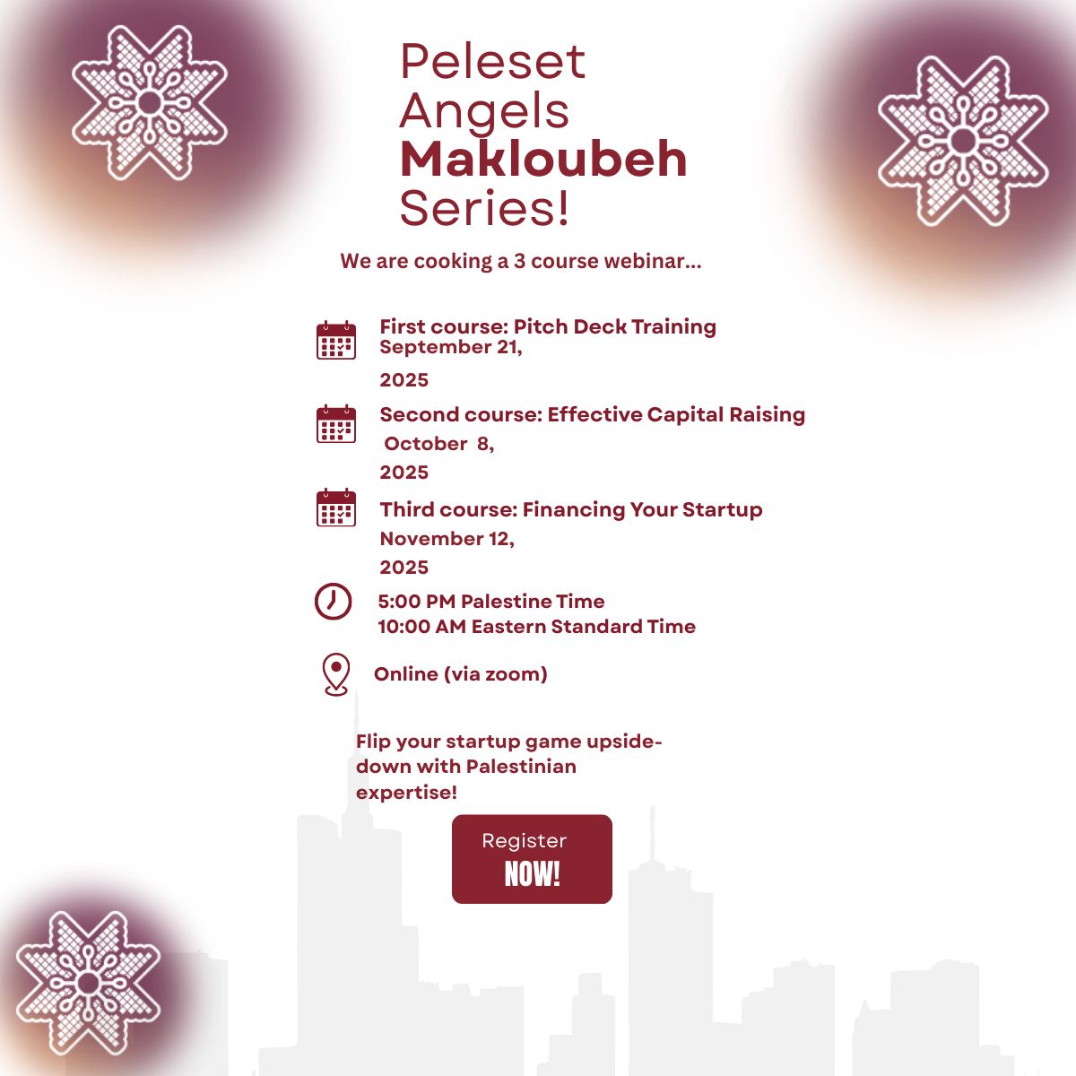Palestinian Founders Invited to Makloubeh Series on Pitching and Fundraising