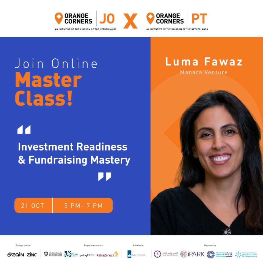 Orange Corners To Host Masterclass On Fundraising And Investment Readiness With Luma Fawaz This Tuesday