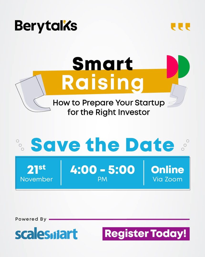 Berytech To Host Smart Raising Webinar In November 2025