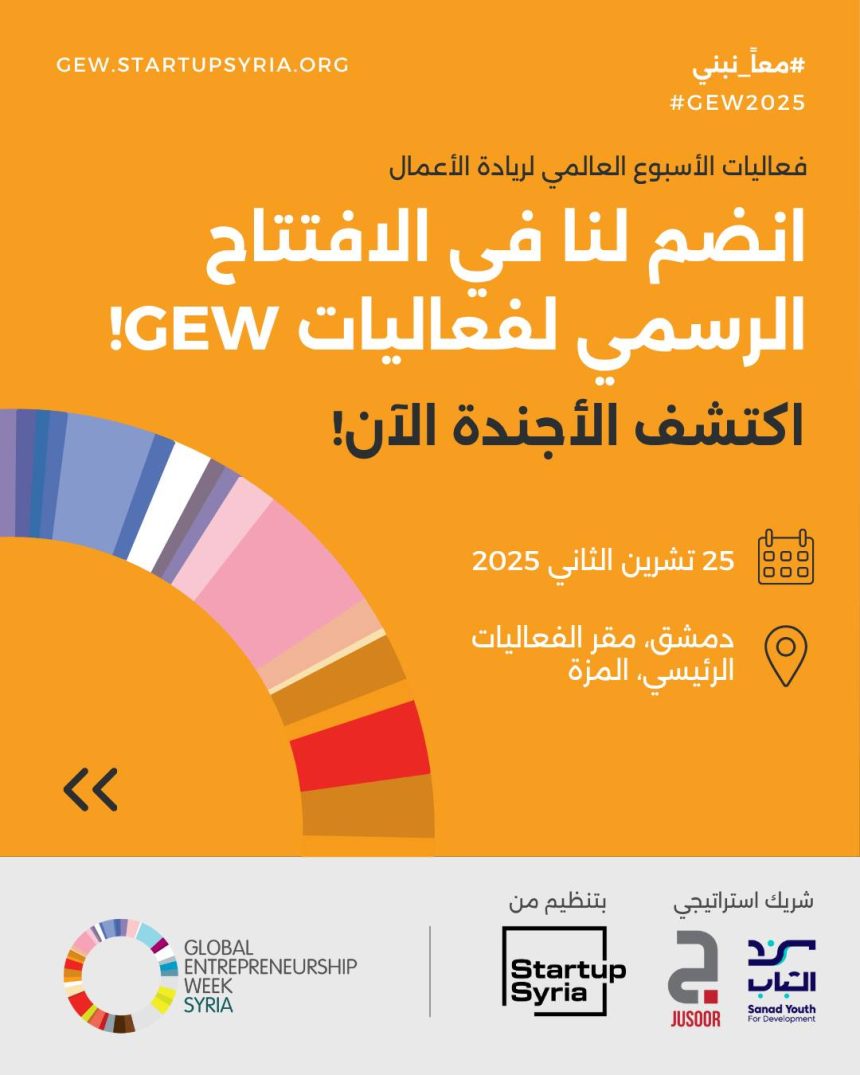 Global Entrepreneurship Week Syria 2025 Set To Ignite Innovation Across The Nation