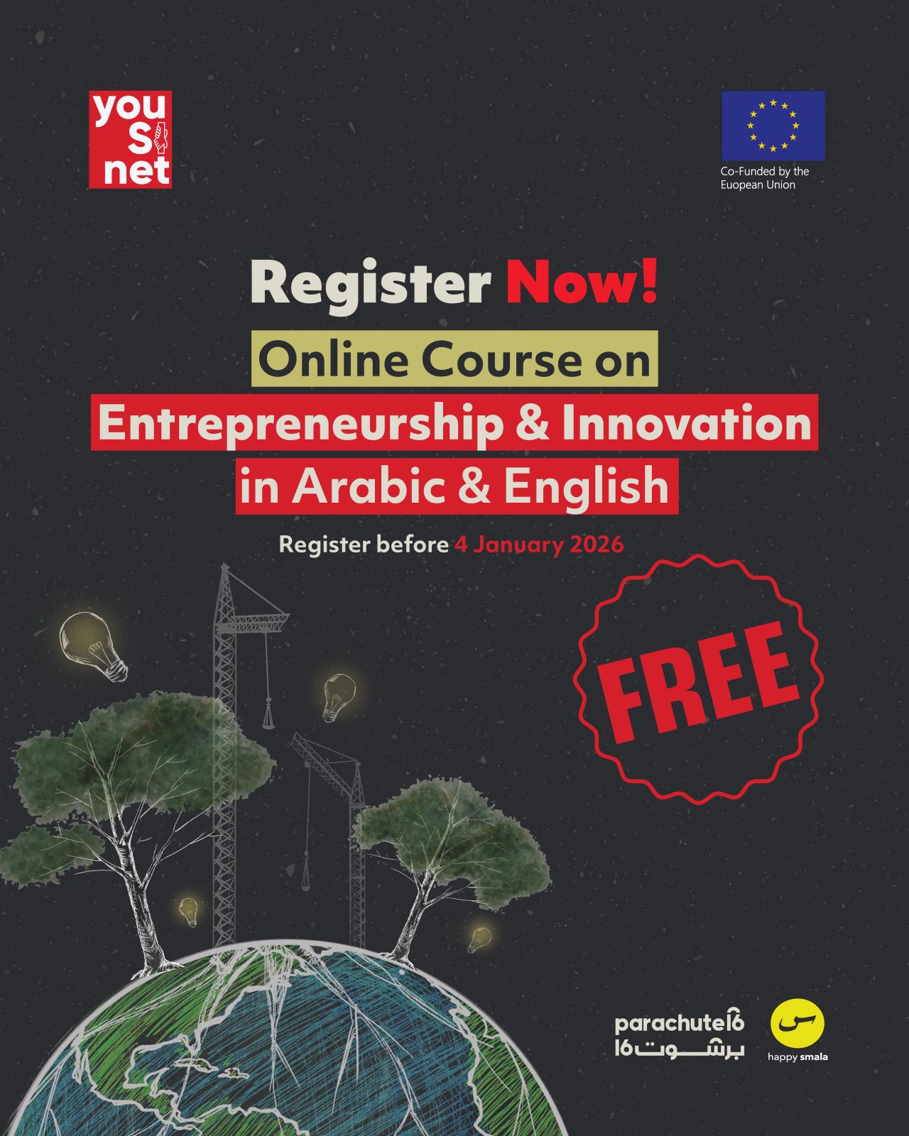 Register Now For Parachute16 and Happy Smala’s Free Online Entrepreneurship Course