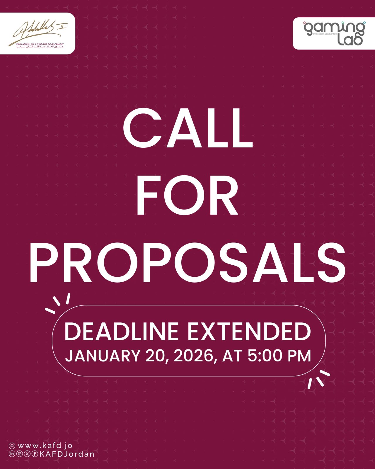 KAFD Seeking a Partner to Technically Manage the Jordan Gaming Lab (JGL)