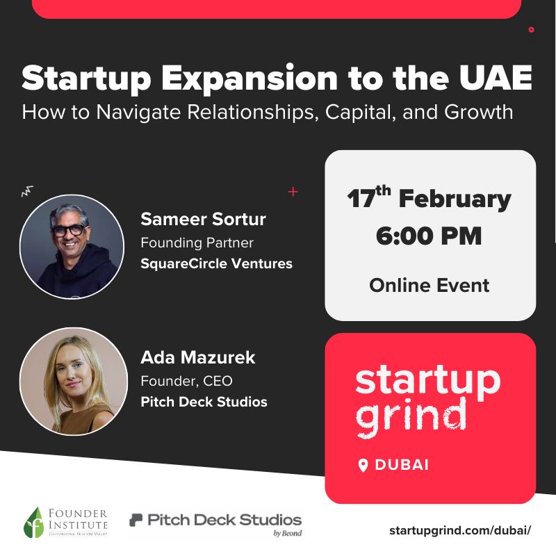 Startup Grind Dubai To Host Workshop On UAE Market Expansion Strategies This February