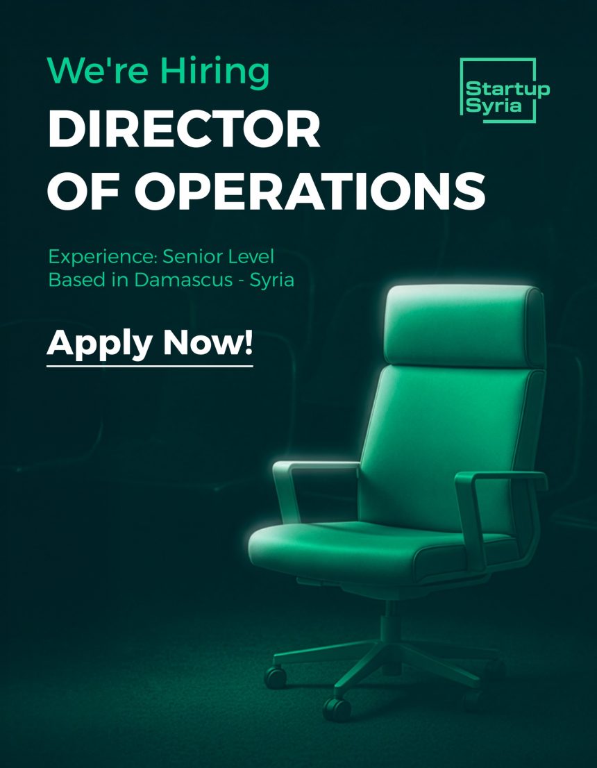 Startup Syria Seeks Director Of Operations To Scale National Ecosystem