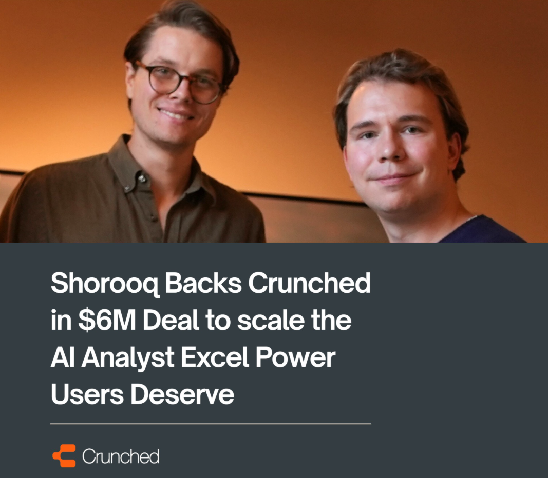 Shorooq Partners Backs  Million Seed Round For AI Financial Modeling Platform Crunched
