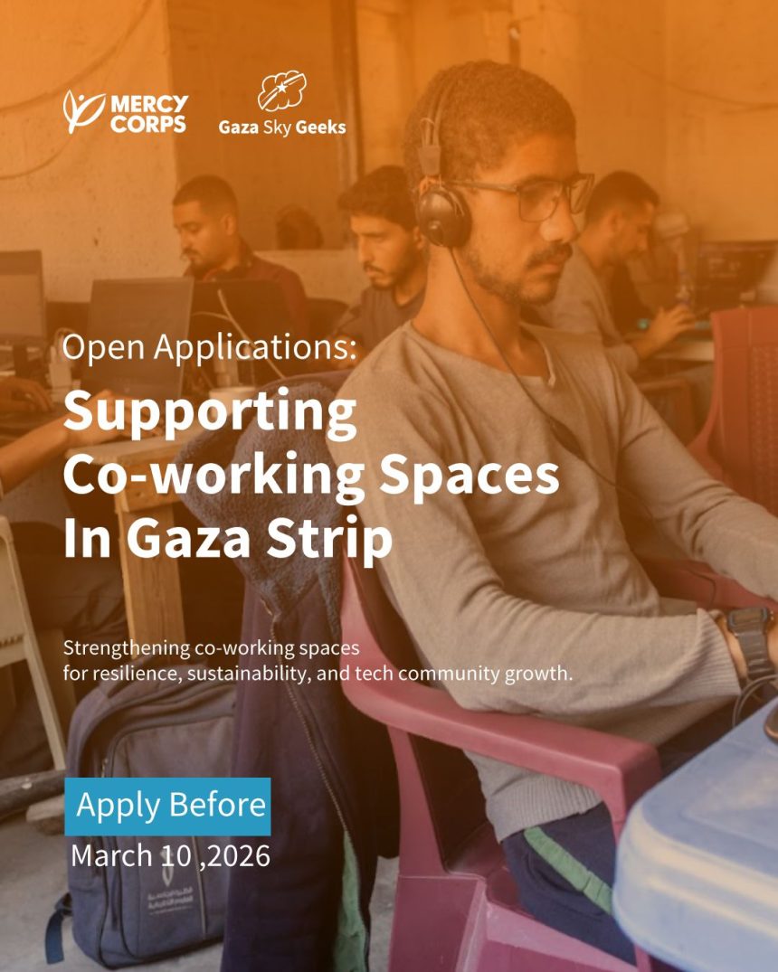 Apply Now For Gaza Sky Geeks’s Coworking Space Support Initiative