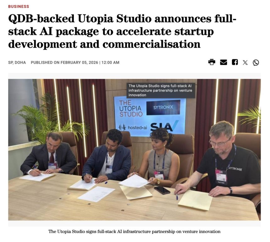 Qatar’s Utopia Studio Partners With Global Tech Leaders To Launch Full Stack AI Infrastructure Package