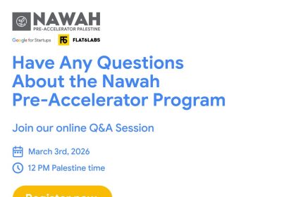 Nawah Pre-Accelerator Program Cycle 2 Info Session 2026 For Palestinian Founders