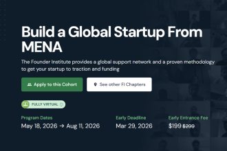Apply Now For The Founder Institute MENA Pre-Seed Accelerator