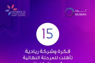 Yasmeen AI Selects 15 Startups For Nawah Incubation Program