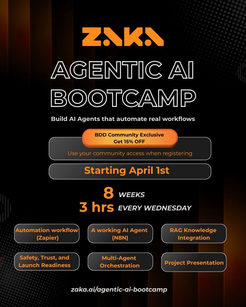 Apply Now For Zaka’s Agentic AI Bootcamp