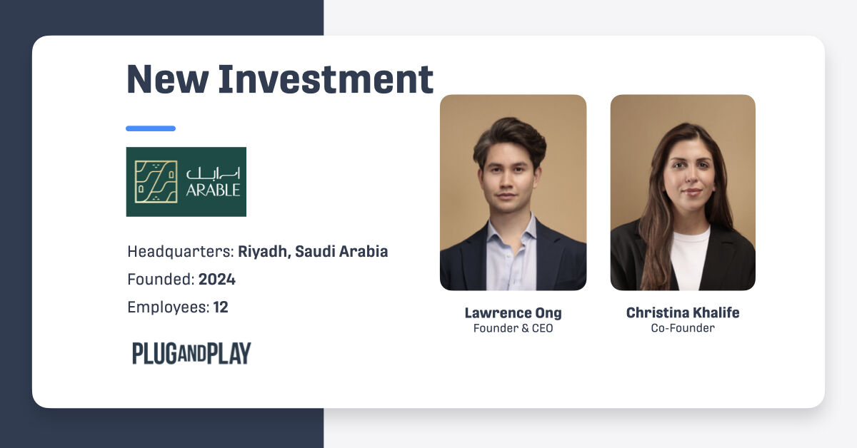 Saudi Agritech Arable Secures Investment From Plug And Play Middle East To Scale Hydroponic Food Production