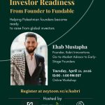 Investor Readiness Workshop 2026 Set To Empower Palestinian Founders Virtually This April