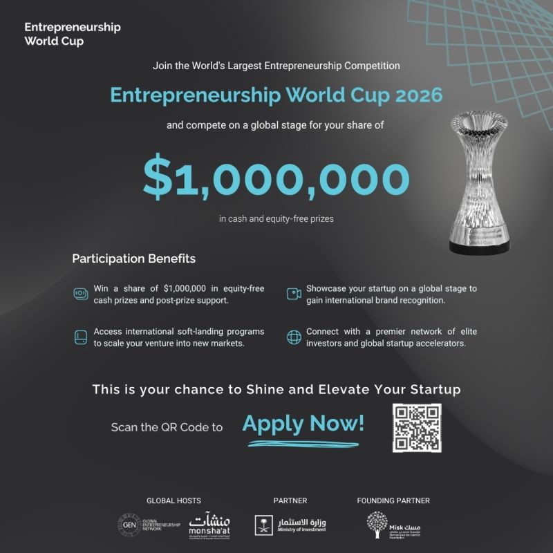 Startups Invited To Apply For The Entrepreneurship World Cup 2026