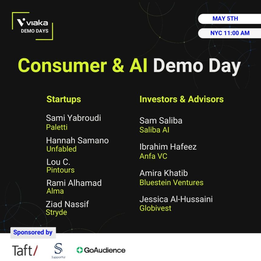 Viaka Consumer & AI Demo Day 2026 To Showcase Next-Gen MENA Founders This May