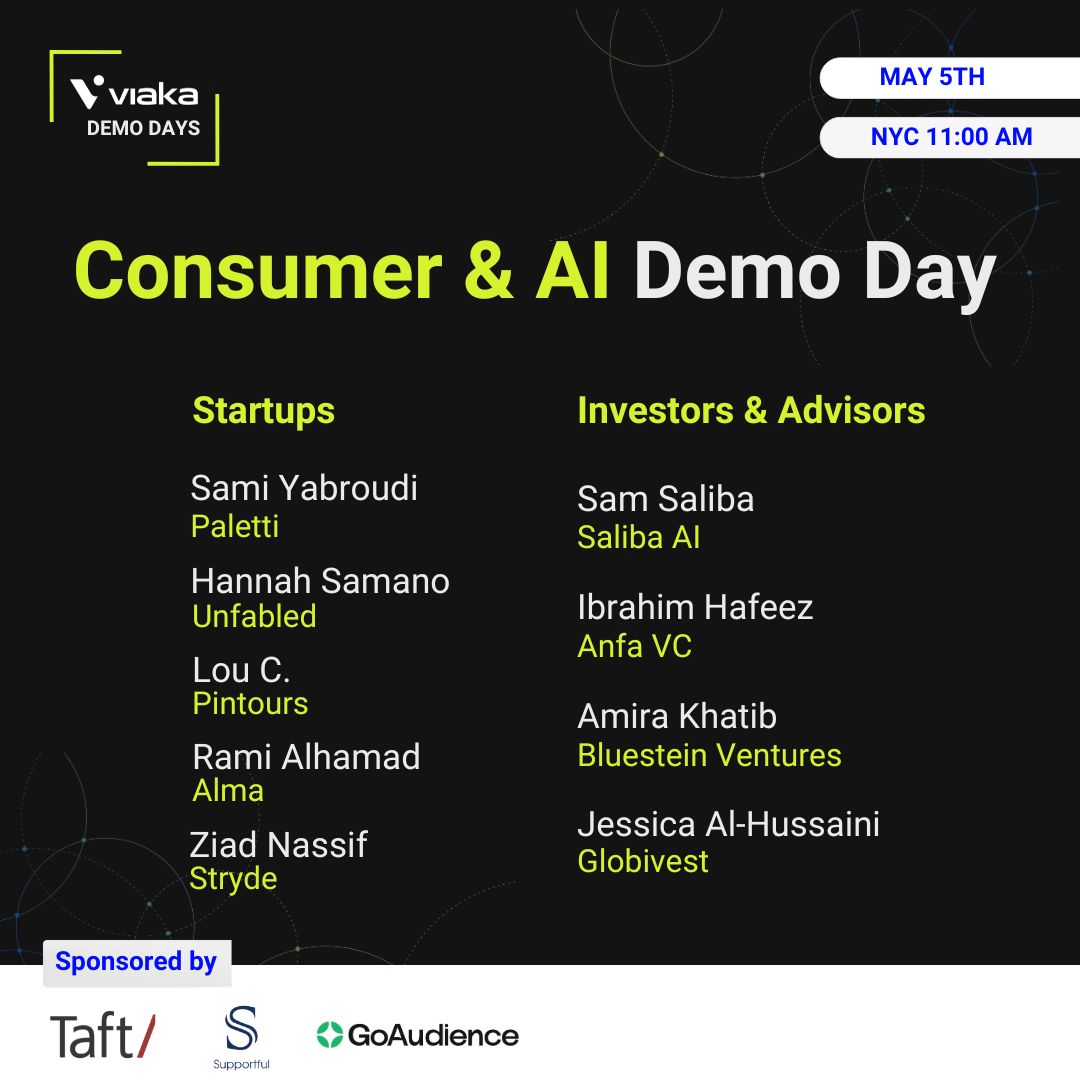 Viaka Consumer & AI Demo Day 2026 To Showcase Next-Gen MENA Founders This May