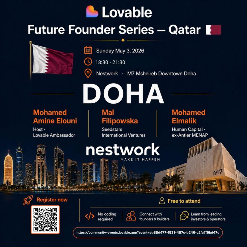 Lovable Future Founder Series 2026 Set To Launch In Doha This May