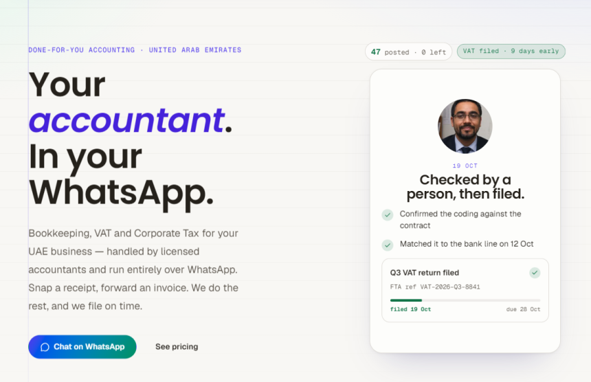 UAE Startup PocketLedger Brings AI Accounting to WhatsApp for SMEs