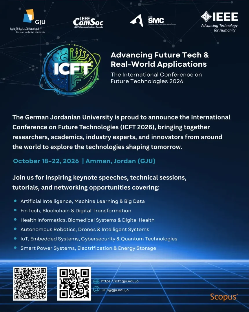 ICFT 2026 to Bring FutureTech Researchers and Industry Leaders to Amman