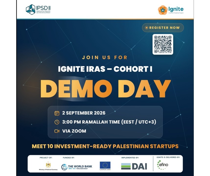 IGNITE IRAS Demo Day to Showcase 10 Palestinian Startups Online