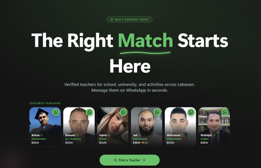 Lebanon’s EduMatch LB Launches A Verified Marketplace For Private Teachers
