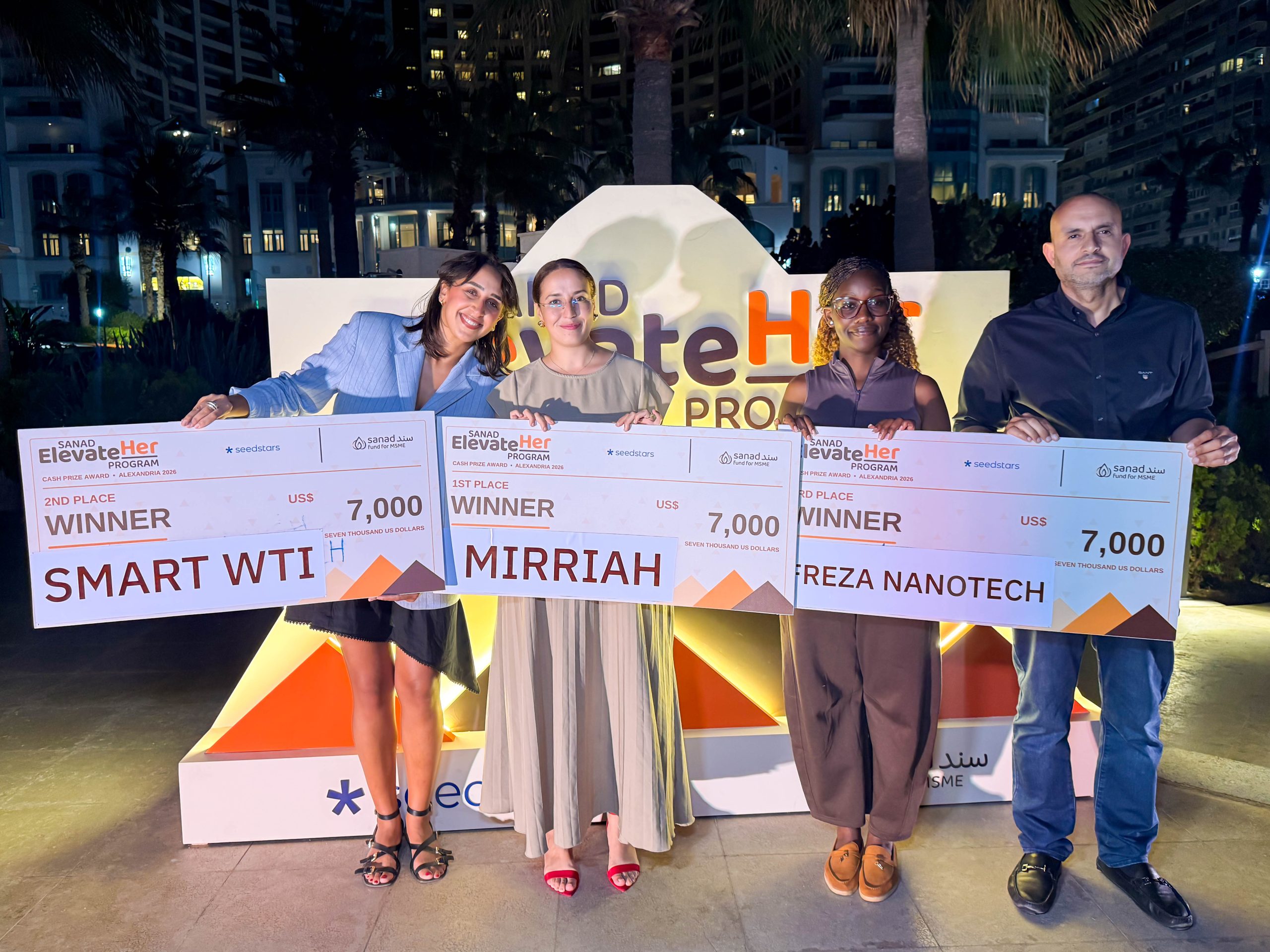 MIRRIAH, SmartWTI and Freza Nanotech Win SANAD ElevateHer Prizes as 22 Startups Advance